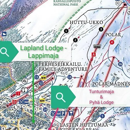 度假居 Lapland Tunturimaja Ski-in - Lapland - Slopes, Trails, National Park, Just Steps From Local Amenities, Yet Peaceful, Private Sauna 普哈圣山